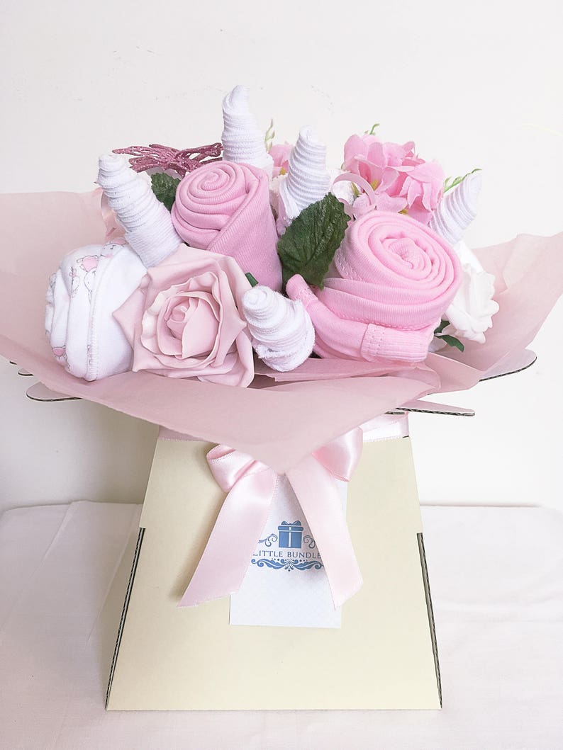 Baby Girl Gift Set Baby Shower Gift Pink Diaper Cake New Etsy