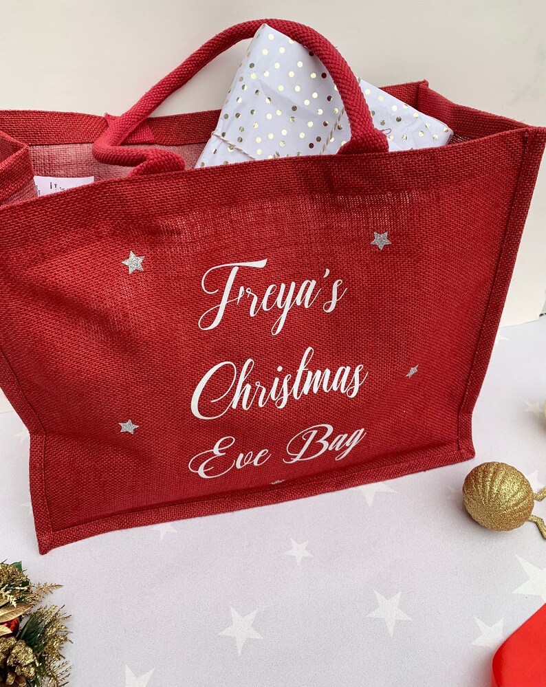 Personalised Christmas Eve Bag Christmas Treat Bags Etsy UK