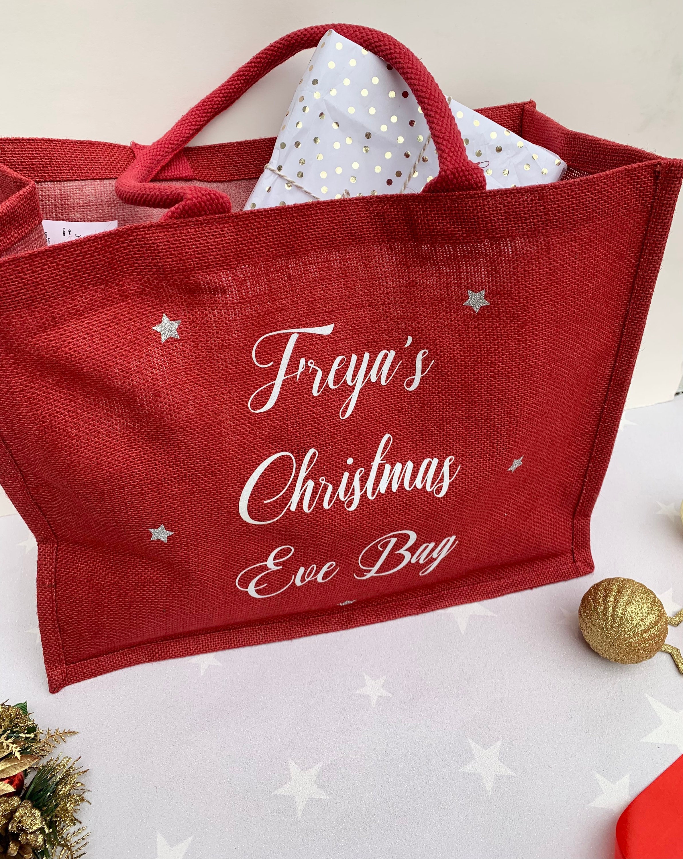 Personalised Christmas Eve Bag Christmas Treat Bags Etsy UK