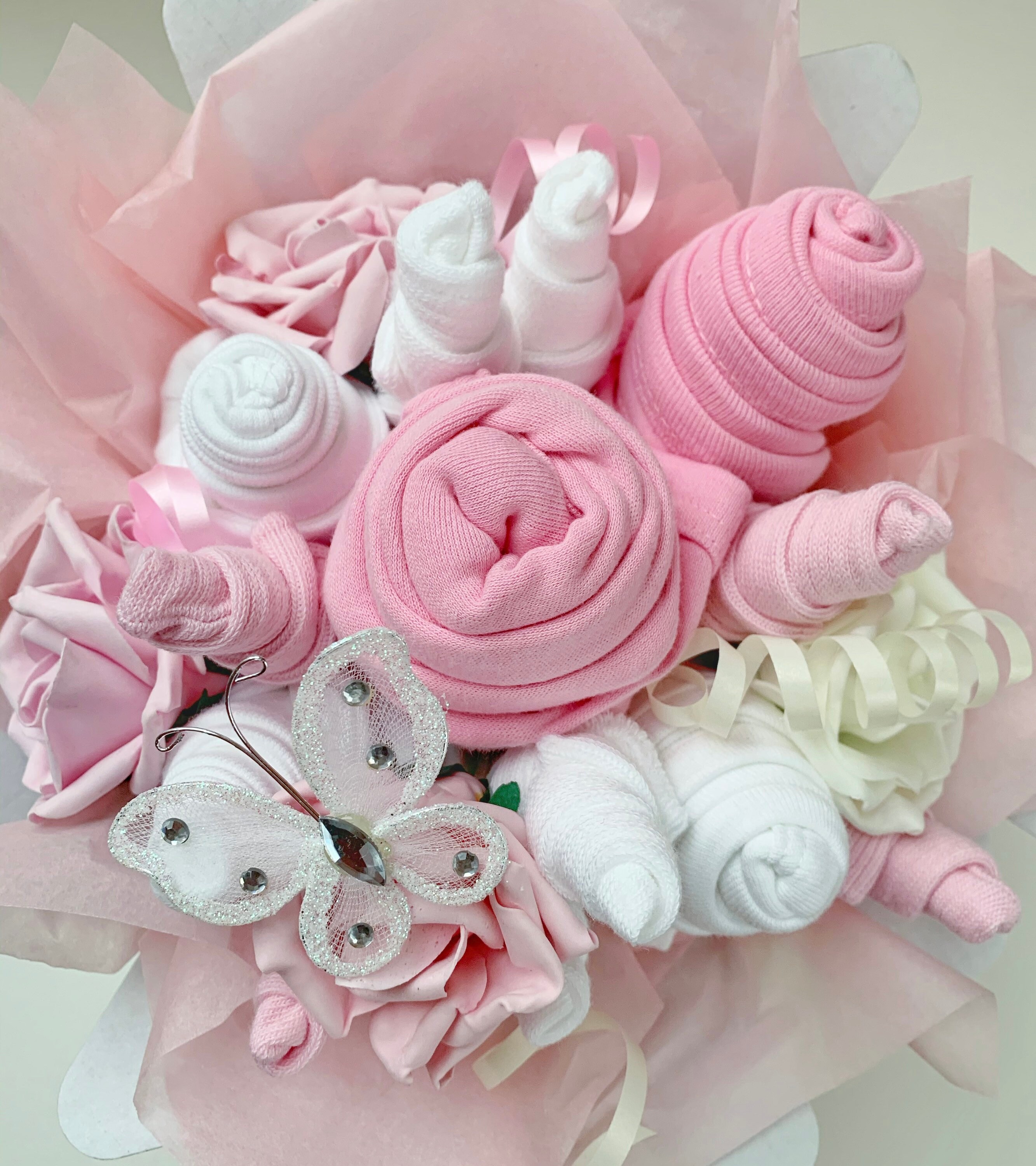 Baby Girl Gift Set Baby Shower Gift Pink Diaper Cake New Etsy