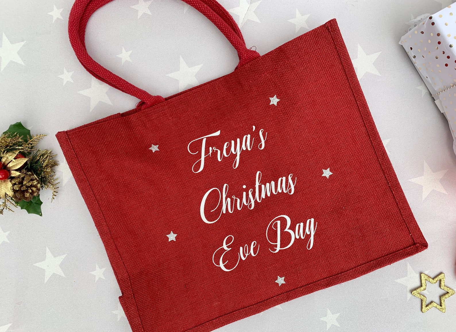 Personalised Christmas Eve Bag Christmas Treat Bags Etsy UK