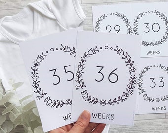 Pregnancy Milestone Cards Set, Pregnancy Gift for Mum, Mum to be Gift, Pregnancy Announcement Cards, Pregnancy Photo Props, Pregnancy Gift