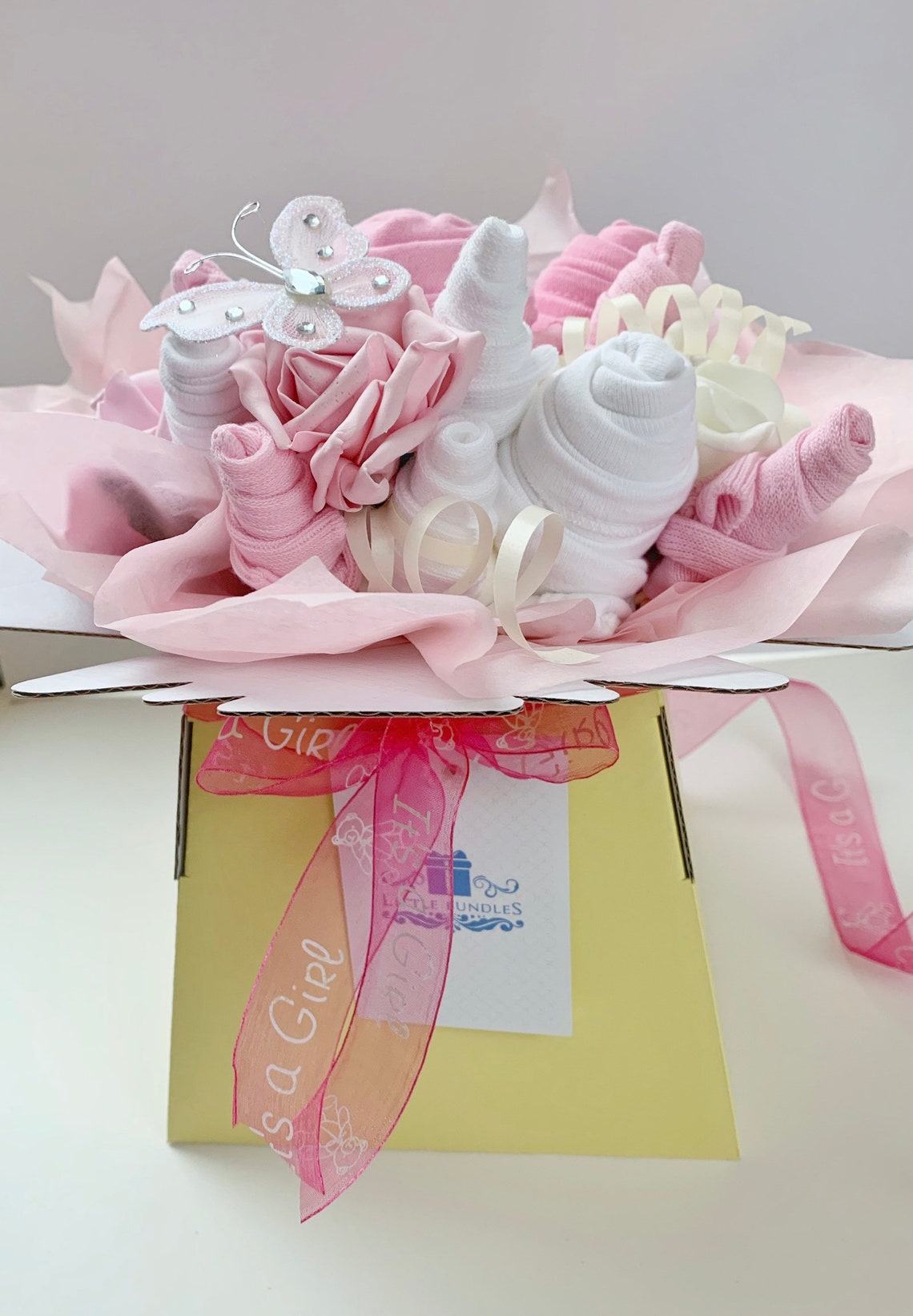 Baby Girl Gift Set Baby Shower Gift Pink Diaper Cake New Etsy