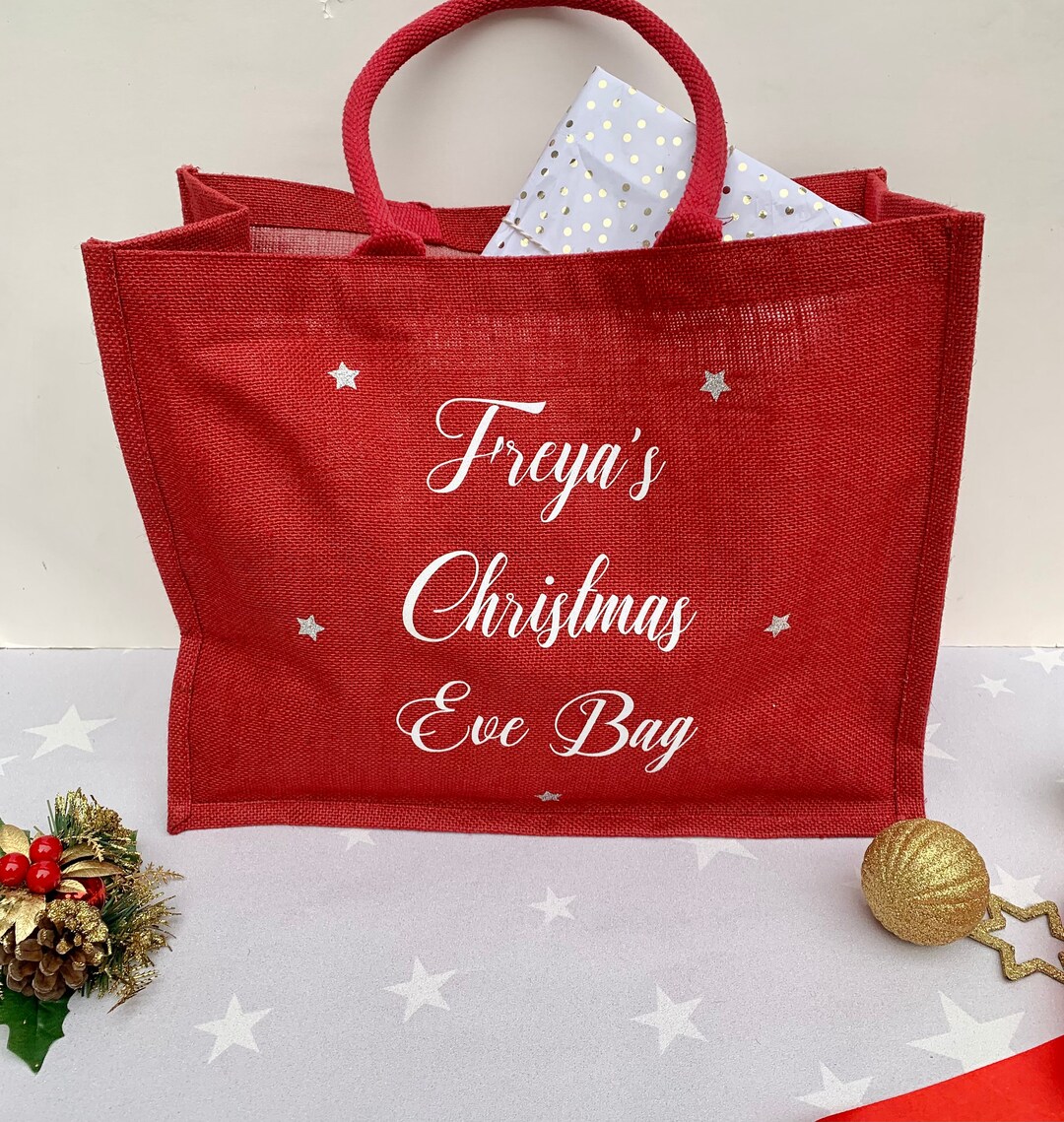 Personalised Christmas Eve Bag Christmas Treat Bags - Etsy UK