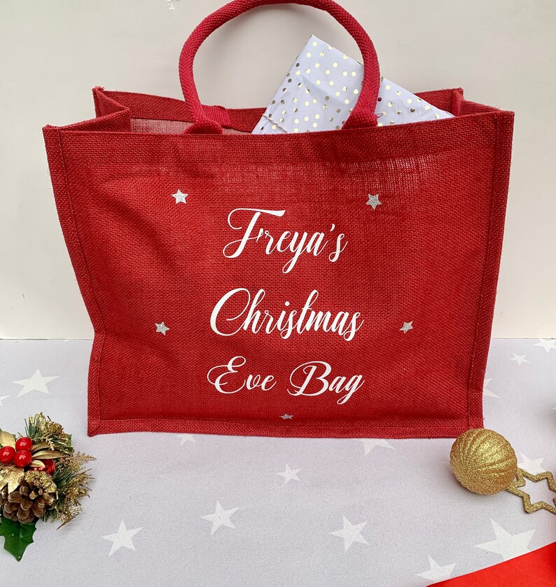 Personalised Christmas Eve Bag Christmas Treat Bags Etsy UK
