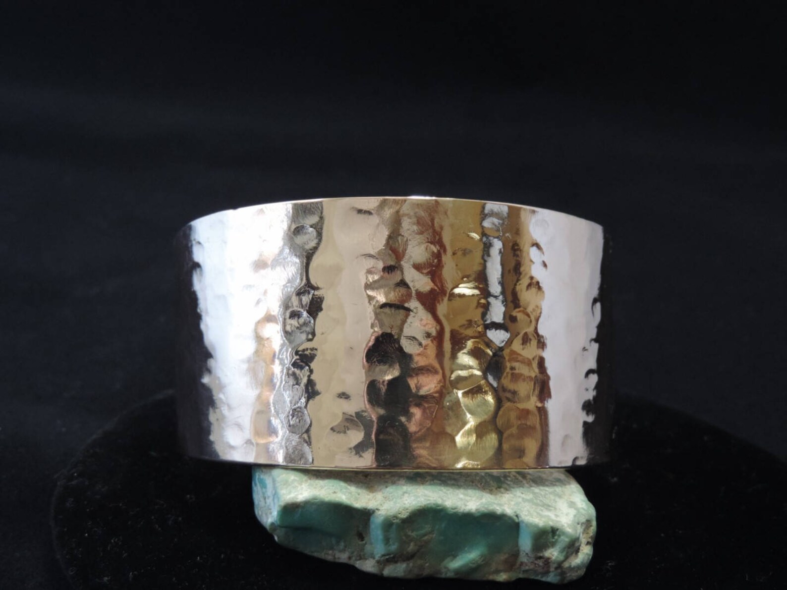 Hammered Cuff Bracelet In Brass Copper Or Bronze Etsy