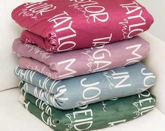 Personalized Custom Sherpa Blanket Baby Girl Blanket Name Blanket Boy Blanket Gift Baby Blanket Kids Blanket Personalized Gift Custom