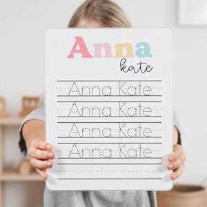 Name Tracing Board Personalized Writing Practice Tool Montessori Learning Cursive Handwriting Educational Toy Classroom Teaching Material