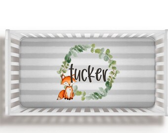 Fox Crib Sheet Etsy