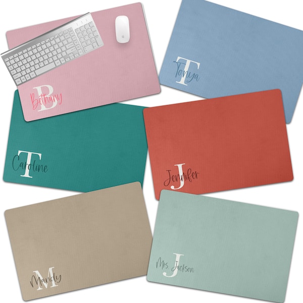 Almofada de mesa personalizada, decoração de mesa personalizada para presente de professor, monograma, escritório em casa, dormitório, decoração personalizada, presentes, presentes de escritório personalizados para mesa