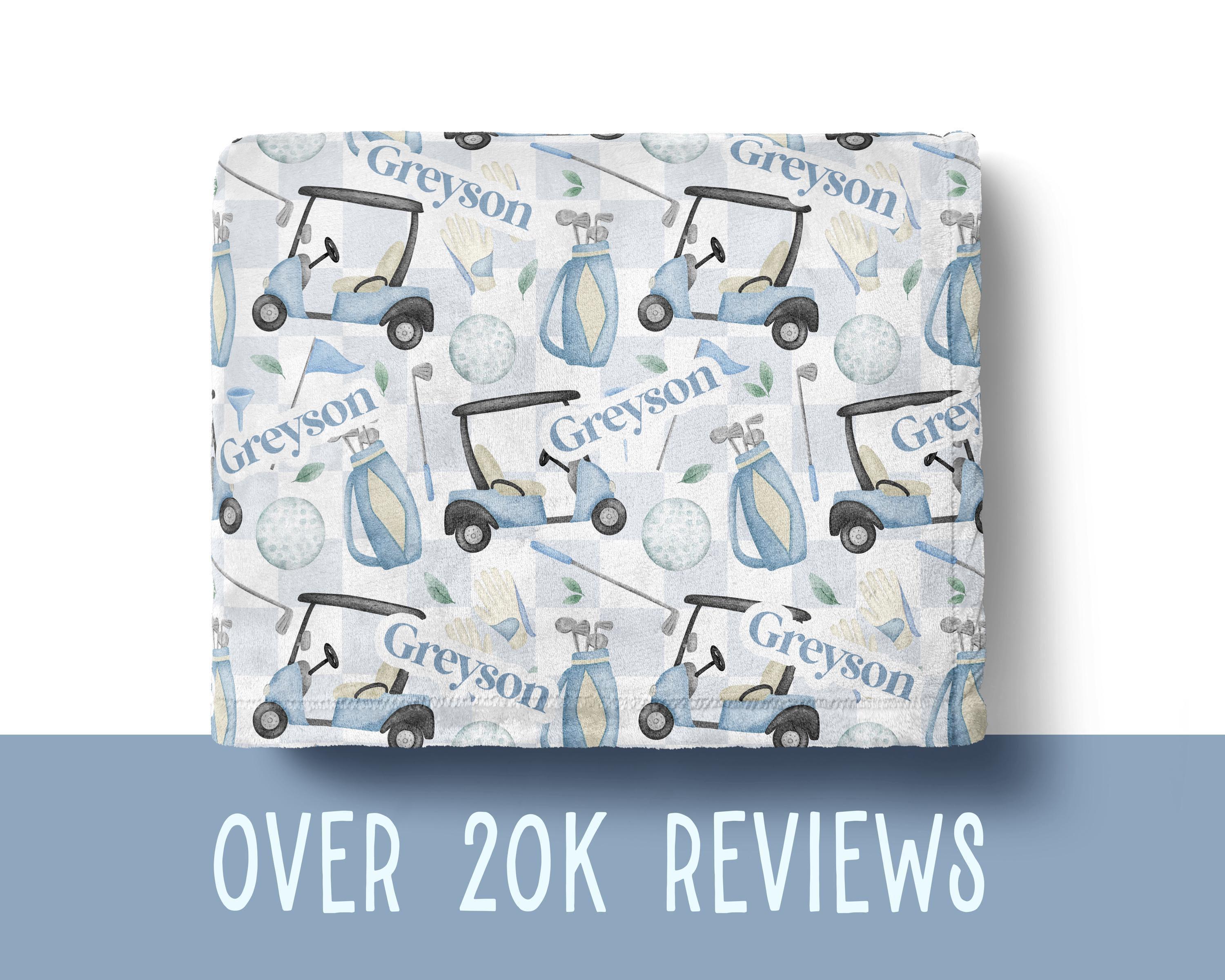 Personalized Golf Blanket Baby Boy Gift Custom Golf Swaddle Blanket Themed Kid Blanket Baby Boy Gift Golf Themed Baby Shower Gift