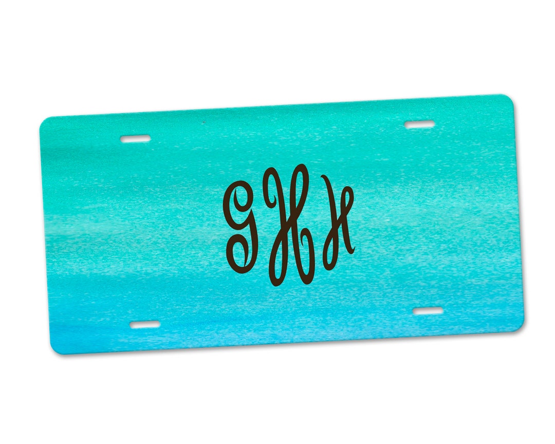 Personalized License Plate, License Plate Frame Personalized Tag Monogram Front Plate