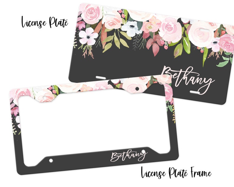 Personalized License Plate License Plate Frame Personalized Etsy