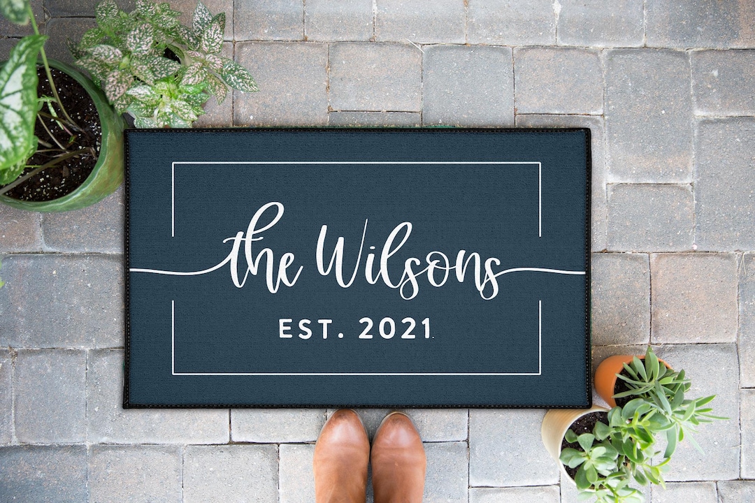 Custom Door Mat With Family Name Housewarming Gift Custom Outdoor ...