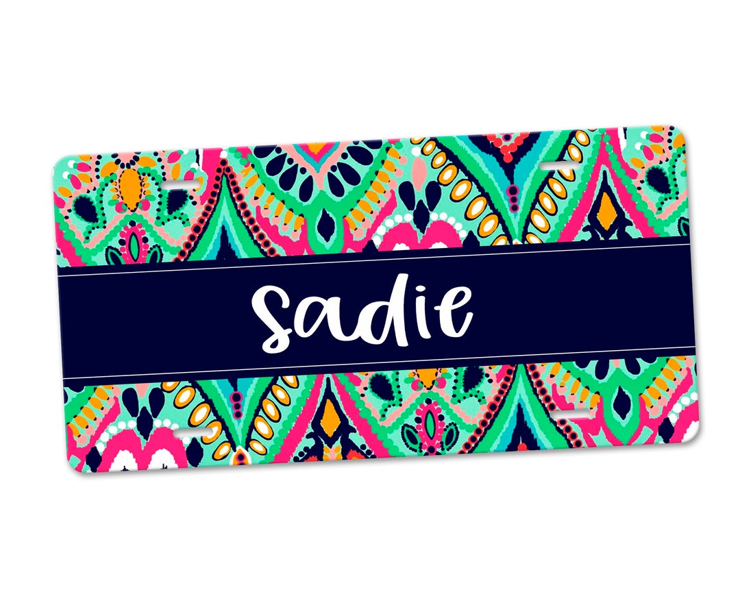 Personalized License Plate, License Plate Frame Personalized Tag Monogram Front Plate