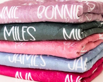 Girl Name Blanket Personalized Pink Baby Blanket Custom Newborn Minky Blanket Gift For Baby Girl Shower Custom Hospital Blanket Baby Girl