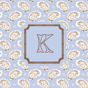 Custom Oyster Shell Mahjong Mat Personalized Mahjong Table Mat Coastal Chic Game Mat Monogram Mahjong Gift Beach House Decor MM-12 image 5