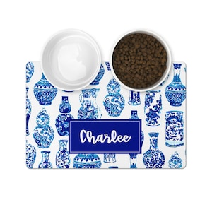 Personalized Dog Food Mat Custom Pet Gift Dog Food Mat For New Puppy Gift Custom Dog Gift Cat Gift Personalized Cat Mat Dog Bowl Mats Custom