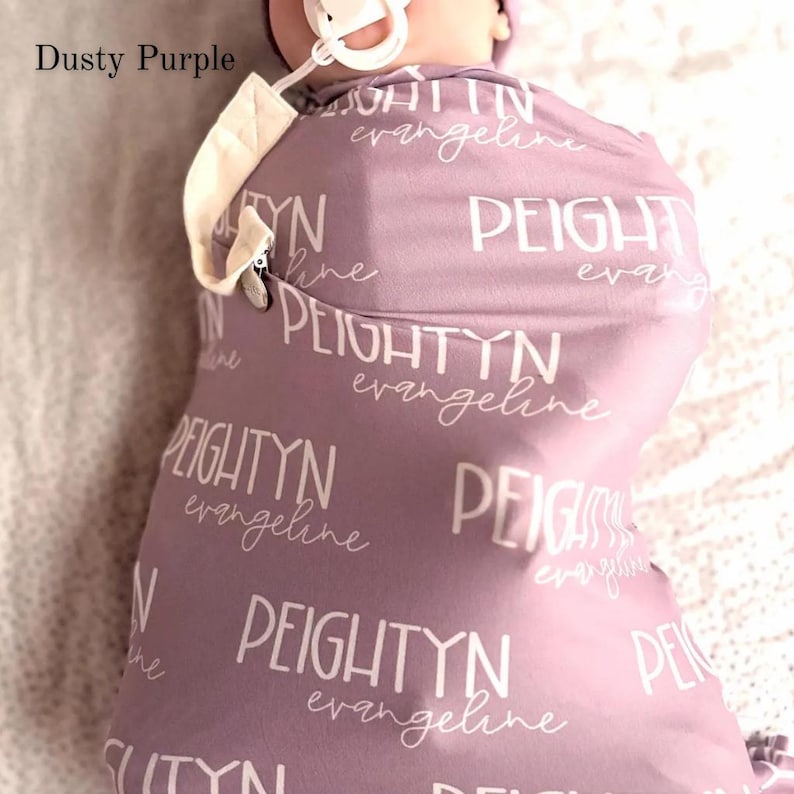 Personalized newborn name swaddle blanket bundle perfect for hospital homecoming outfits, professional newborn photography, and birth announcements. A cozy keepsake baby gift with a clean, modern, gender-neutral design.