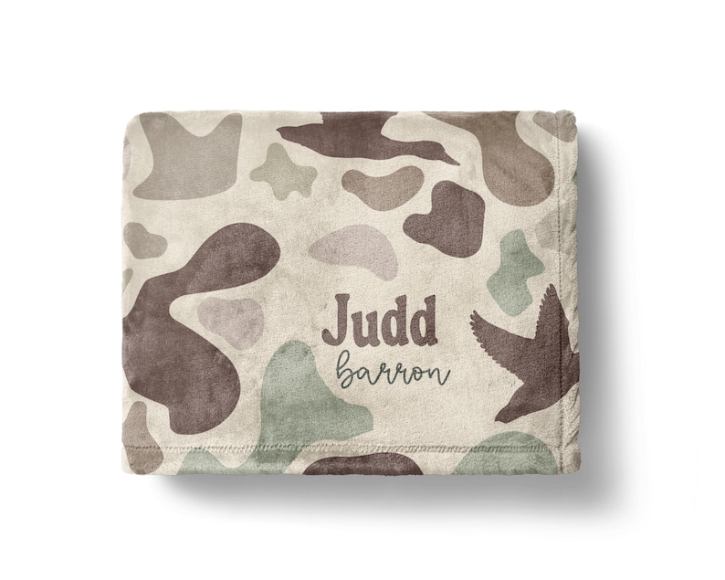 Duck Camo Crib Sheet Baby Bedding Woodland Camouflage Nursery Decor Soft Velveteen Plush Sherpa Backing Hunting Theme Baby Gift image 6