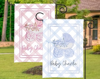 Baby Announcement Flag For Garden Flag Boy Birth Announcement Yard Art For Nursery Decor Outdoor Welcome Baby Sign Baby Shower Decor Gender