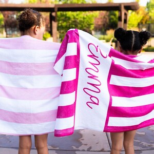 Personalized Beach Towel with Name Summer Gift for Mom Pool Accessory Vacation Essential Bridesmaid Present Birthday Idea Custom Monogram image 7