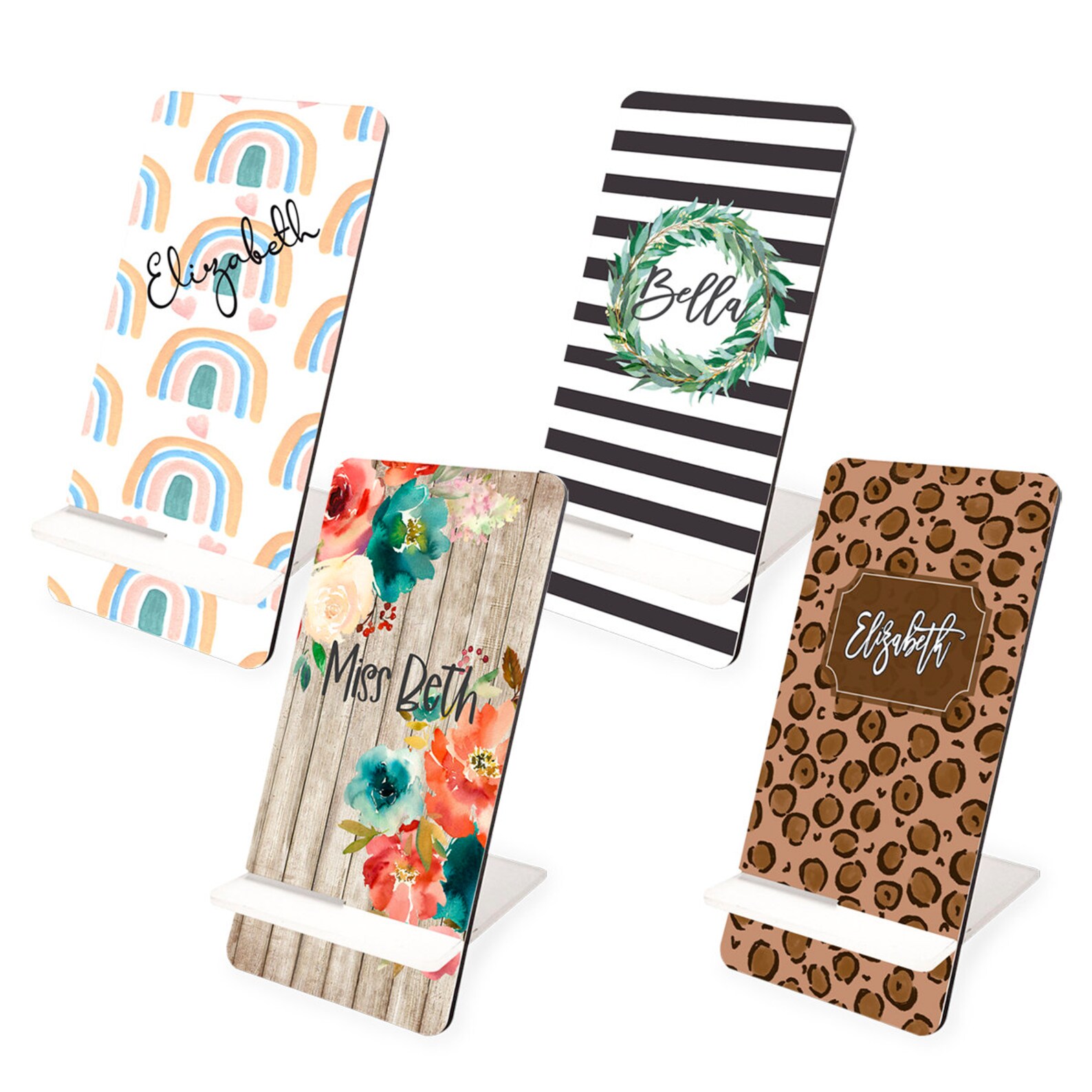 Cell Phone Stand Custom Phone Stand Floral Phone Stand Gift Etsy