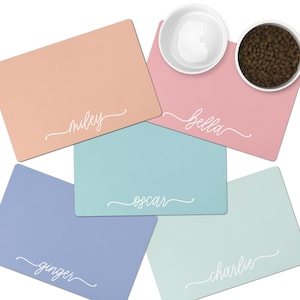 Personalized Dog Food Mat Custom Pet Gift Dog Food Mat For New Puppy Gift Custom Dog Gift Cat Gift Personalized Cat Mat Dog Bowl Mats Custom