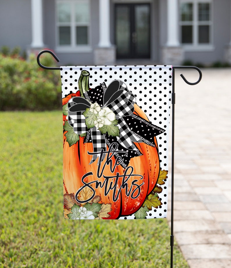 Pumpkin Fall Garden Flag Autumn Flag Welcome Friends Fall image 0