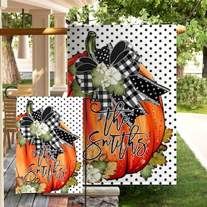 Pumpkin Garden Flag Outdoor Decor Fall Thanksgiving Welcome Sign Yard Decoration Autumn Display Garden Accent Patio Decor Weather Resistant