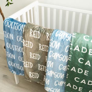 Personalized Name Blanket Kids Name Blanket For Baby Name Blanket For Boys Girls Birthday Gift For Kids Custom Blanket For Baby Room Decor