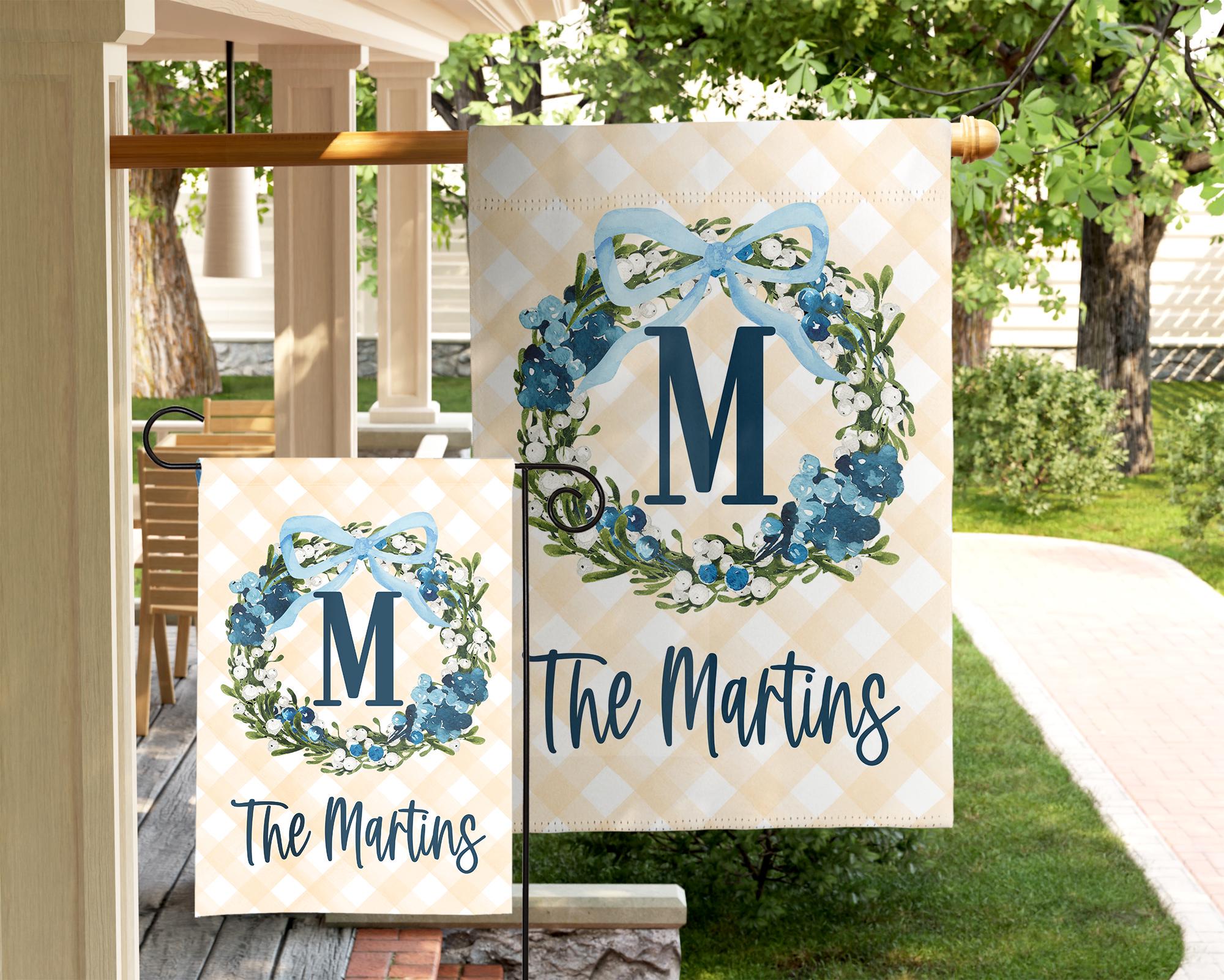 Personalized  Garden Flag Outdoor Decor Customizable Family Name Spring Yard Flag Easter Gift Seasonal Decoration Yard Decor