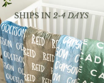 Manta con nombre personalizada, regalo para niña, para mamá primeriza, manta con nombre, regalo para niño, manta para bebé, manta para niños, regalo personalizado, manta azul para niño