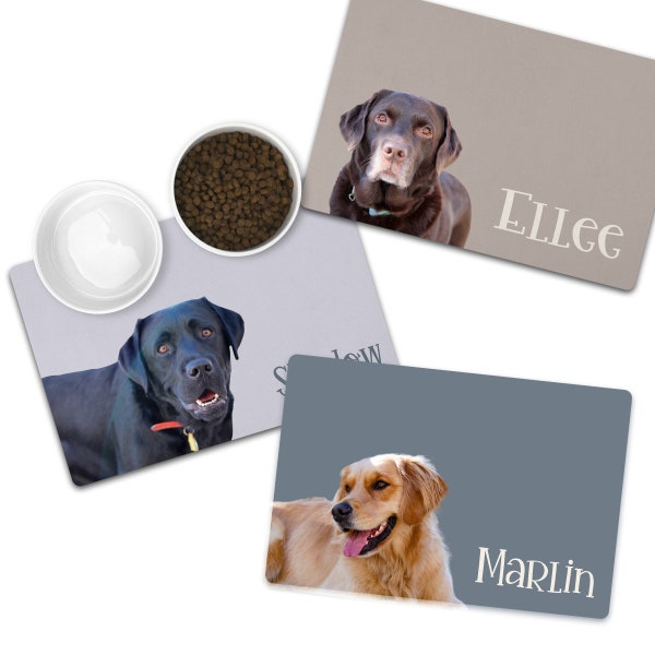 Pet Photo Pet Mat Name Personalized Dog Food Mat Personalized Dog Placemat Custom Dog Bowl Mat Personalized Pet Mat