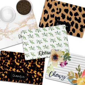 Personalized Dog Food Mat Custom Pet Gift Dog Food Mat For New Puppy Gift Custom Dog Gift Cat Gift Personalized Cat Mat Dog Bowl Mats Custom