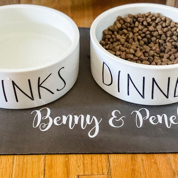 Personalized Pet Bowl Mats, Dog Lover Gift, Cat Lover Gift, Pet