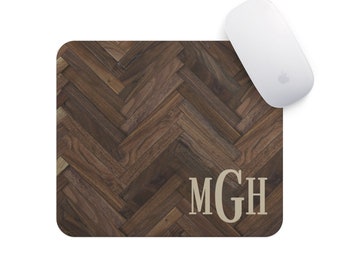 Personalized Mouse Pad - Dark Wood - Personalized Mouse Pad Mousepad Mouse Pad Office Desk Accessories Cubicle Coworker Gift