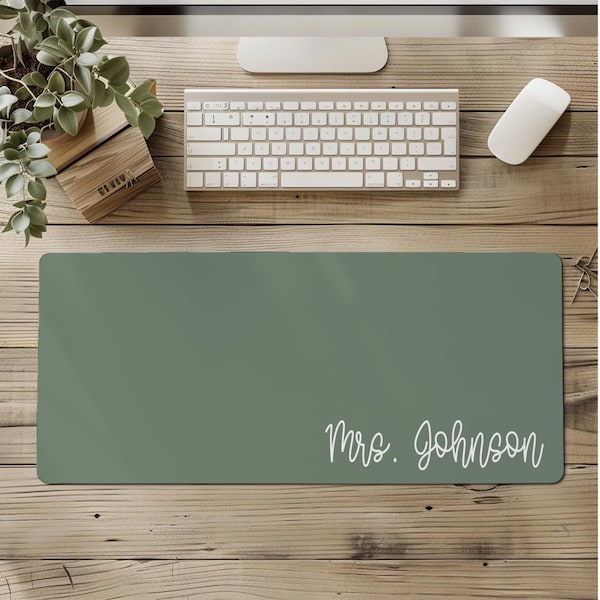 Custom Desk Pad Retro Personalized Desk Pastel Decor Teacher Gift Monogrammed Home Office Dorm Room Custom Decor Gifts Custom Office
