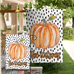 Pumpkin Garden Flag Outdoor Decor Fall Thanksgiving Welcome Sign Yard Decoration Autumn Display Garden Accent Patio Decor Weather Resistant