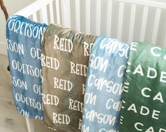 Personalized Custom Blanket Baby Name Blanket Personalized Baby Shower Gift Newborn Gift Baby Minky Blanket Nursery Blanket Toddler Gift