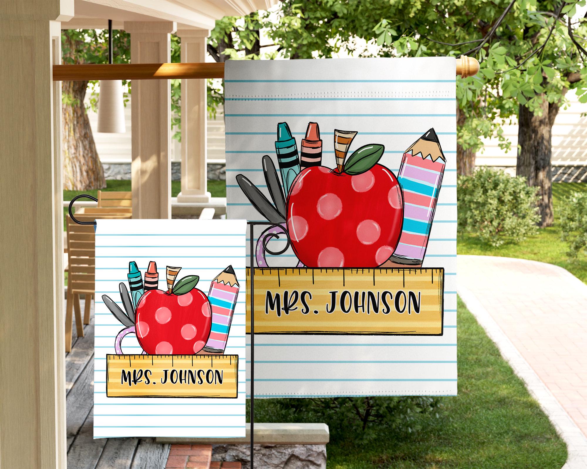 Teacher Flag Classroom Banner Sign Gift For Teacher Classroom Decor Welcome To Class Door Hanger Teacher Appreciation first day school sign