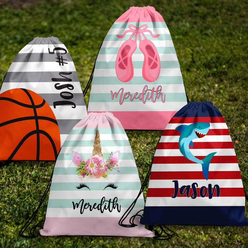 Personalized Drawstring Bag 48 Designs Monogrammed Gym Bag Etsy