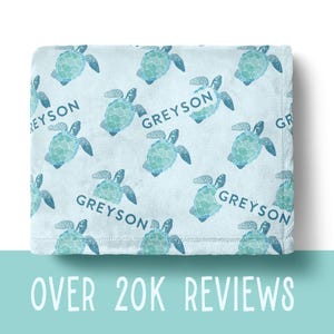 Personalized Turtle Blanket Baby Boy Gift Custom Turtle Blanket Themed Kid Blanket Baby Boy Gift Turtle Themed Baby Shower Gift