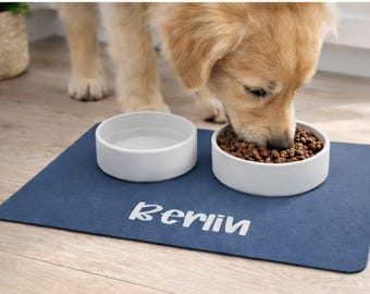 Custom Pet Gift Dog Food Mat Personalized Dog Mat  Food Mat For New Puppy Gift Custom Dog Gift Cat Gift Personalized Cat Mat Dog Bowl Mats