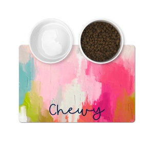 Personalized Dog Food Mat Custom Pet Gift Dog Food Mat For New Puppy Gift Custom Dog Gift Cat Gift Personalized Cat Mat Dog Bowl Mats Custom