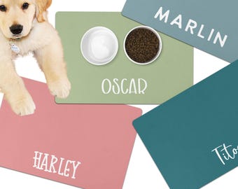 Personalized Dog Food Mat Custom Pet Gift Dog Food Mat For New Puppy Gift Custom Dog Gift Cat Gift Personalized Cat Mat Dog Bowl Mats Custom
