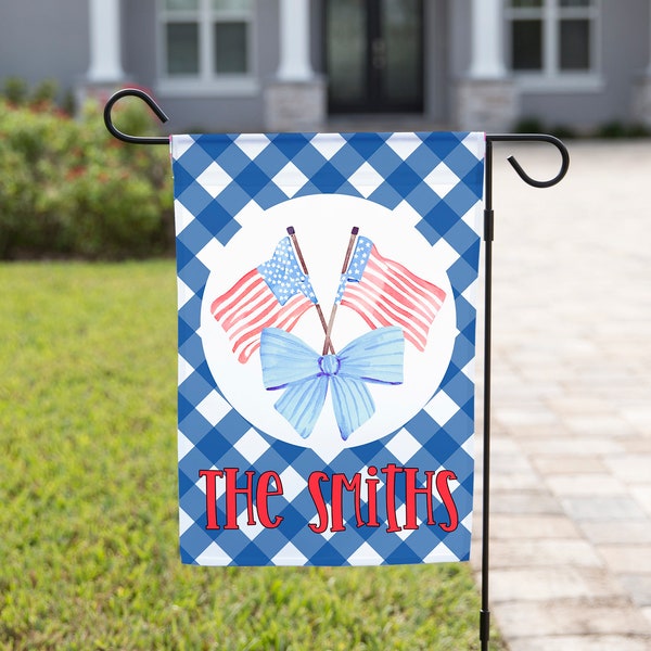 Patriotic Garden Flag - Personalized Garden Flag Welcome Flag Welcome Friends Summer Farmhouse Decor Yard Decor Outdoor Decor