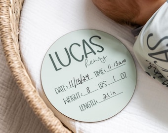 Custom Baby Stat Sign Arrival Announcement Sign Baby Name With Birth Stats Baby Name Reveal Personalized Baby Hospital Photo Session Prop