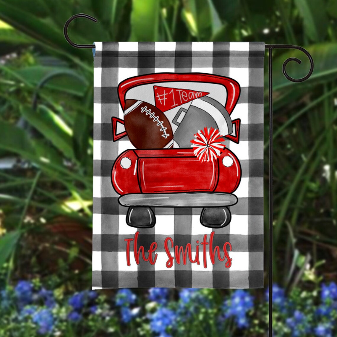 fall football garden flag