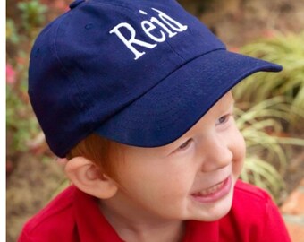 Personalized Navy Kids Cap, Children's Cap, Navy, Cute Hat, Monogrammed Baseball Cap